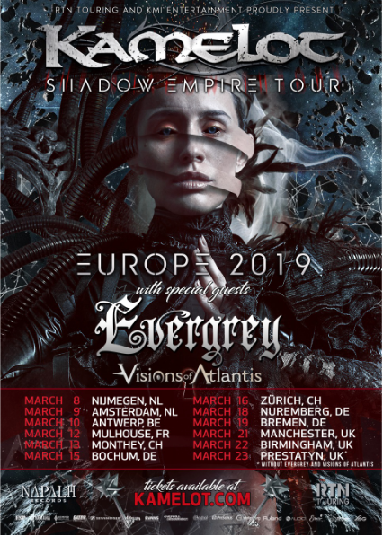 Kamelot et Evergrey en tournée