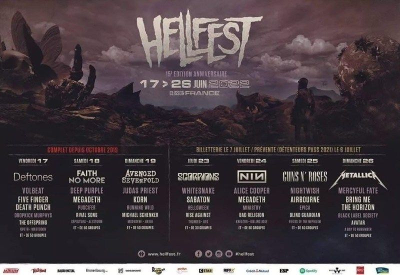 HELLFEST 2022 - line up & sold out