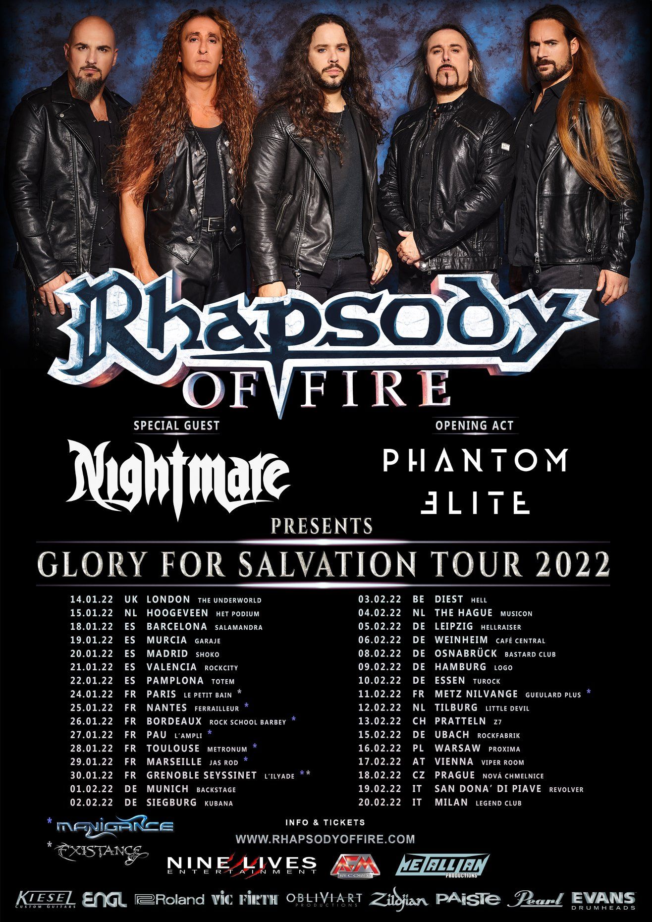 Rhapsody Of Fire - Tournée 2022