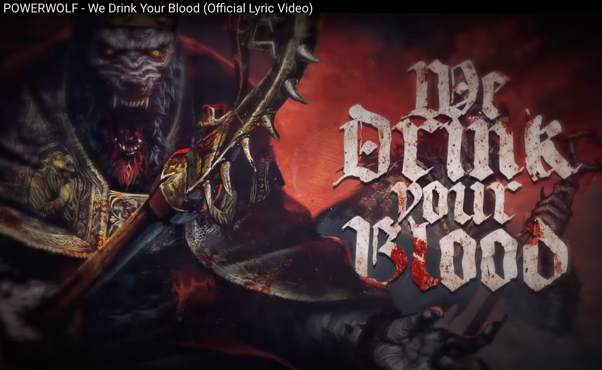 Powerwolf - We Drink Your Blood (lyric video)